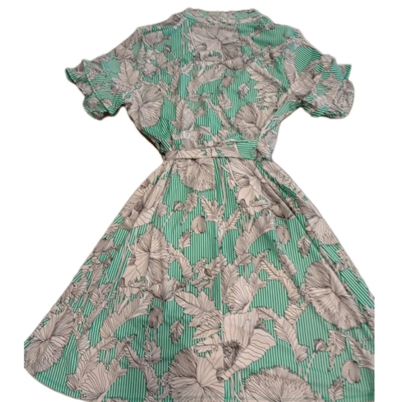 Liz Claiborne Green Floral Dress XL - Picture 6 of 7